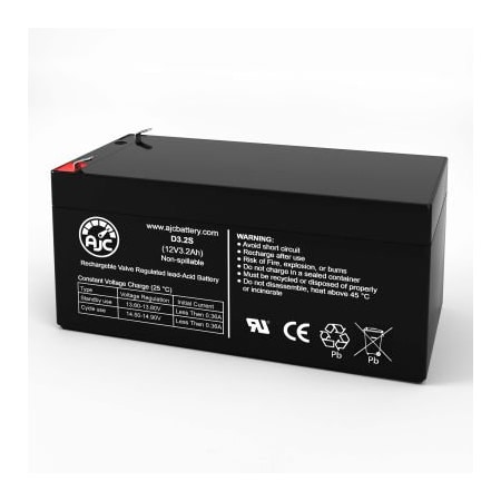 AJC Sentry Lite PM1230 Emergency Light Replacement Battery 3.2Ah, 12V, F1